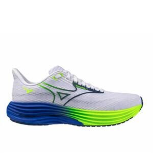 NEW MIZUNO men's wave rider 29 running shoes in white estate blue